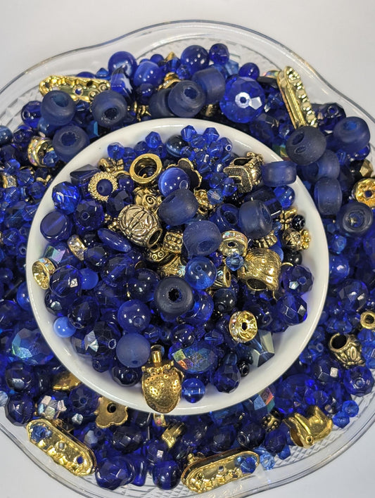Learise Exclusive "Royally Blue" Glass Bead Soup Mix (30g Pkg)