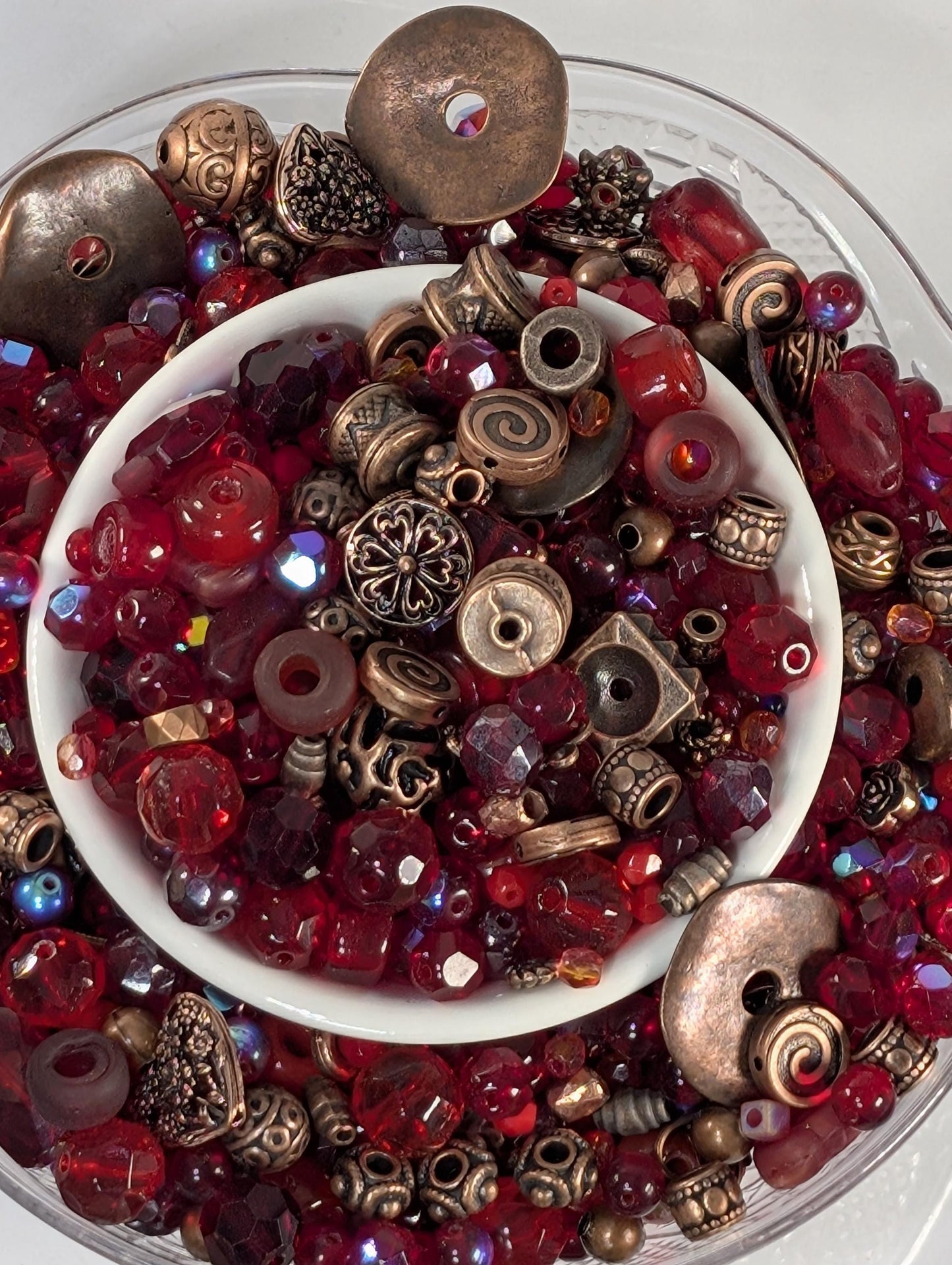Learise Exclusive "Crimson Heart Copper Soul" Glass Bead Soup Mix (30g Pkg)