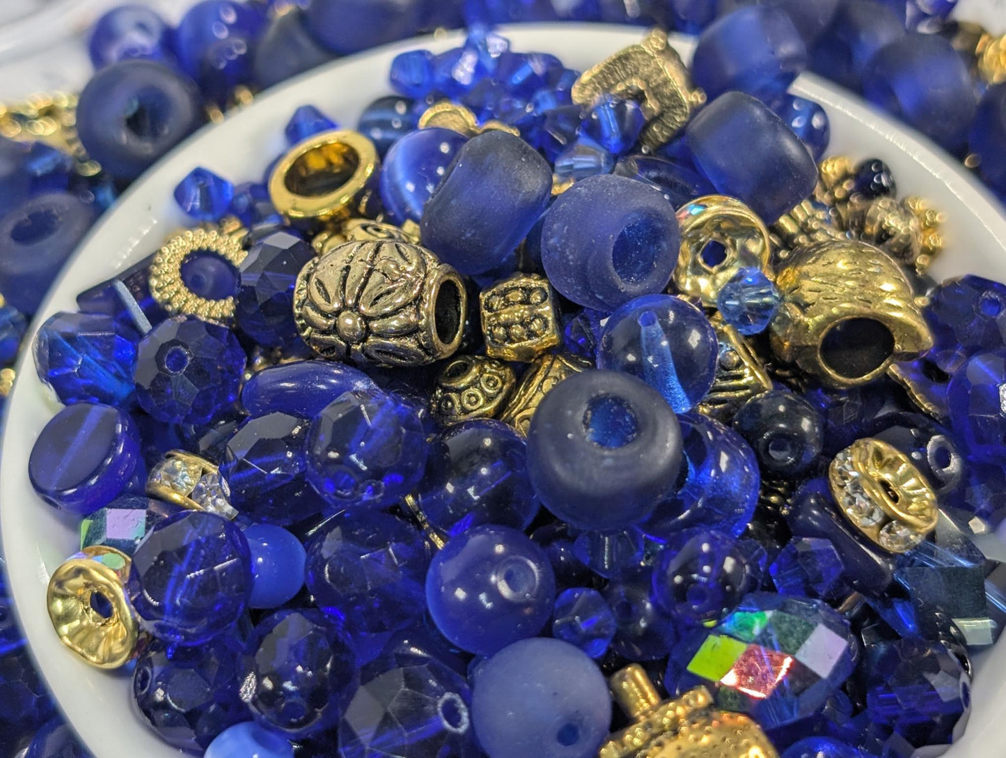 Learise Exclusive "Royally Blue" Glass Bead Soup Mix (30g Pkg)