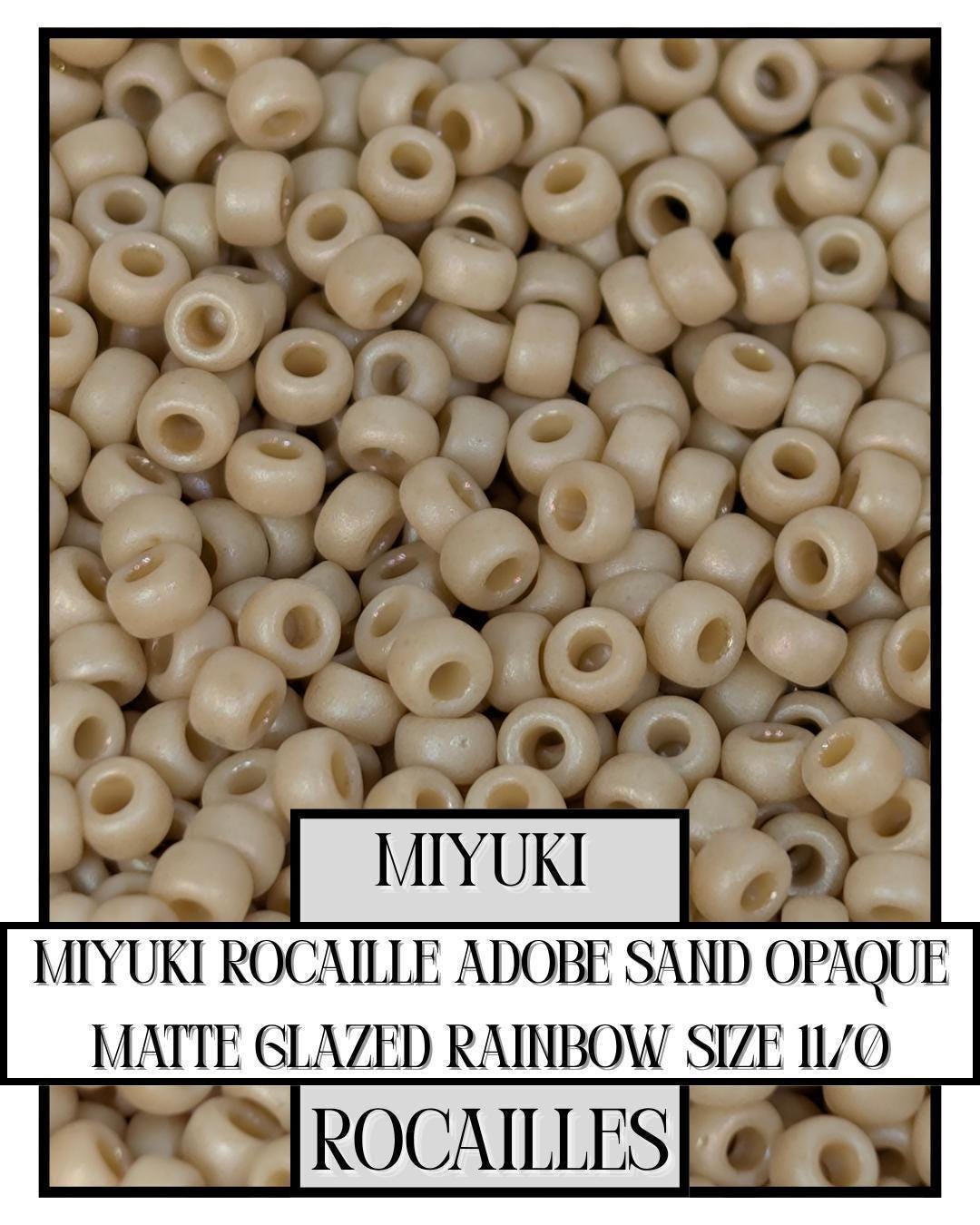 Miyuki Rocaille Beads: Adobe Sand Opaque Matte Glazed Rainbow, Size 11/0