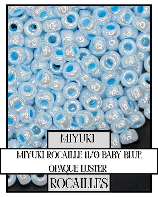 Miyuki Rocailles 11/0: Baby Blue Seed Beads