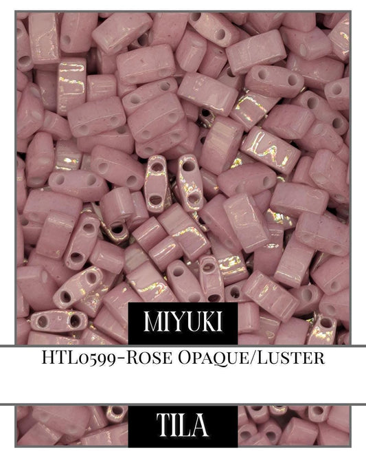 HTL0599-Miyuki Tila Beads:Rose O/L (7.5g pkg)