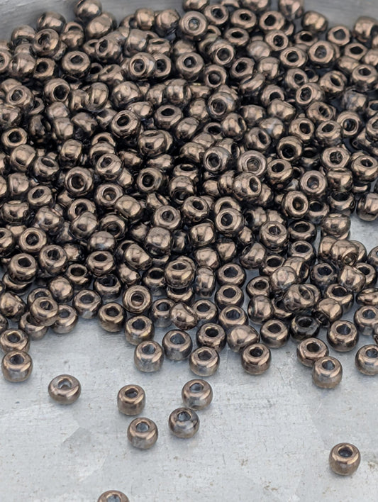 Transparent Bronze | Preciosa Ornela Seed Beads | Size 8/0 | 15g Pkg ~630 pcs