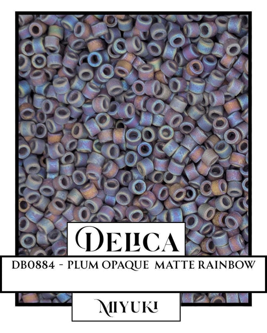 DB0884-Miyuki Delica 11/0:Plum O/MA/R (7 gram pkg ~1400 Pcs)