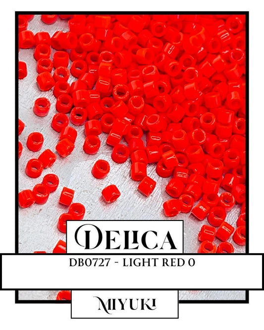 DB0727-Miyuki Delica 11/0:Light Red O (7 gram pkg ~1400 Pcs)