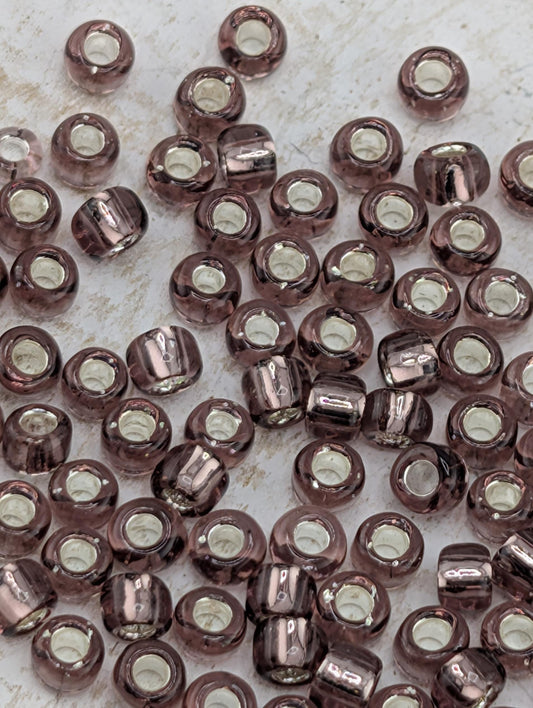 4960SB Silver Lined Lilac Seed Beads: Japanese Round 8/0, DIY Jewelry