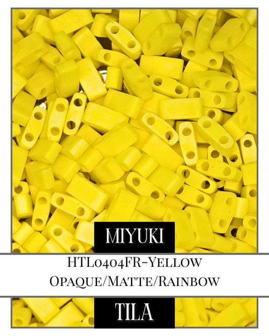 HTL0404FR-Miyuki Tila Beads:Yellow O/MA/R (7.5g pkg)