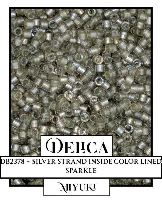 DB2378-Miyuki Delica 11/0:Silver Strand ICL/R (D) (7 gram pkg ~1400 Pcs)