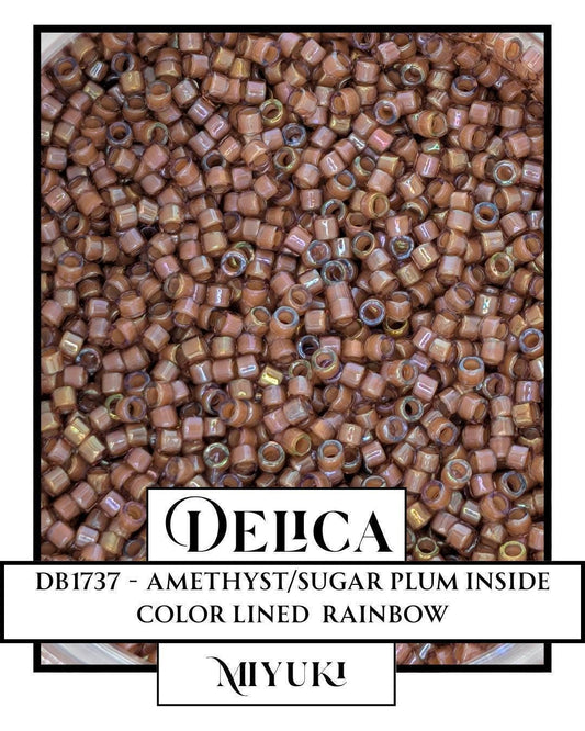 DB1737-Miyuki Delica 11/0:Amethyst/Sugar Plum ICL/R (7 gram pkg ~1400 Pcs)