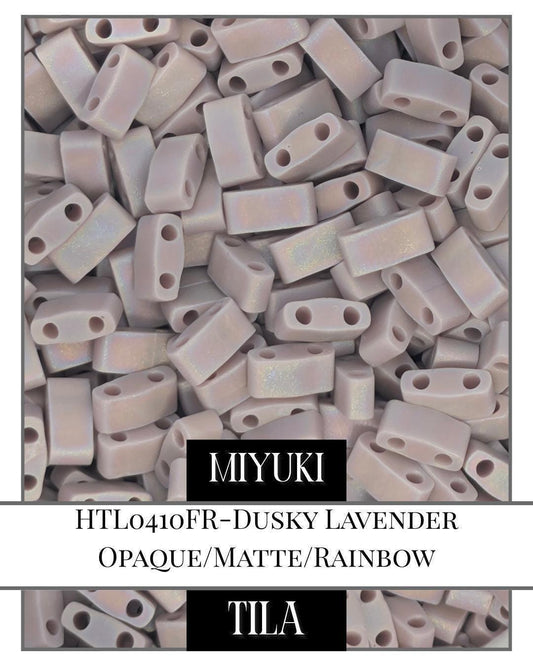 HTL0410FR-Miyuki Tila Beads:Dusky Lavender O/MA/R (7.5g pkg)