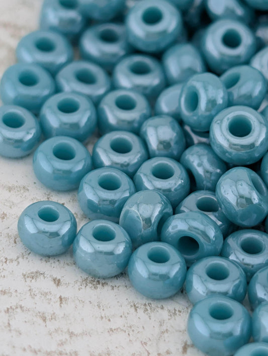 Opaque Turquoise Blue Luster True Cuts 8c | Preciosa Ornela Seed Beads | Size 8/0 | 15g Pkg ~630 pcs