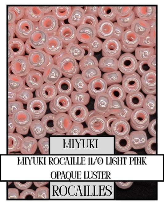 11-0427 Miyuki Rocailles 11/0 | Light Pink Opaque Luster 20g