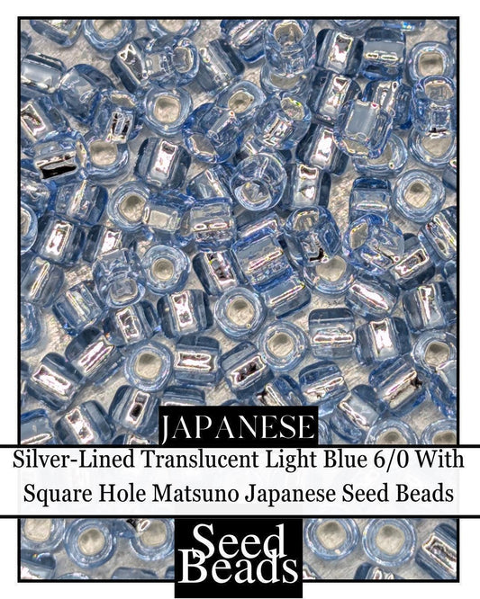 4966SB Silver-Lined Translucent Light Blue 8/0 (15g pkg)