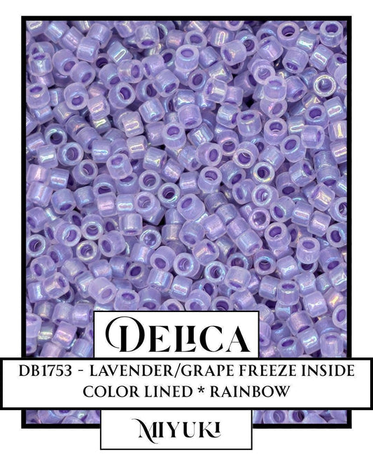 DB1753-Miyuki Delica 11/0:Lavender/Grape Freeze ICL*/R (7 gram pkg ~1400 Pcs)