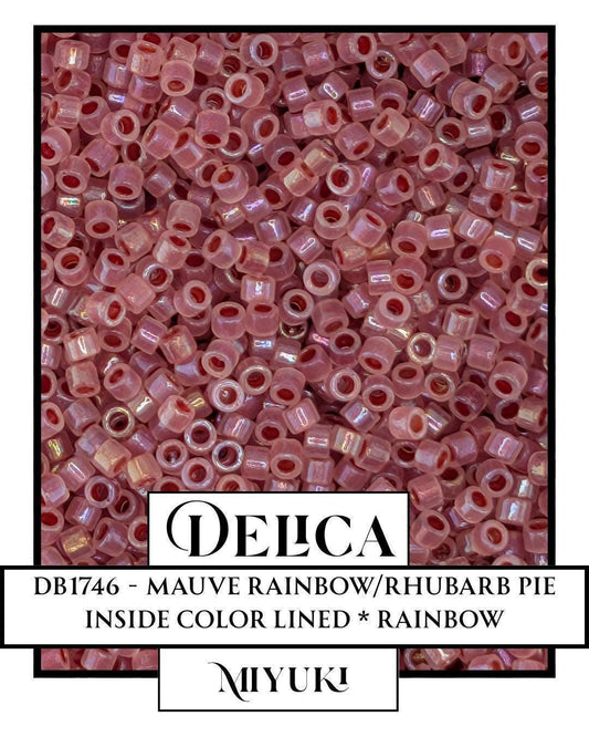 DB1746-Miyuki Delica 11/0:Mauve/Rhubarb Pie ICL*/R (7 gram pkg ~1400 Pcs)