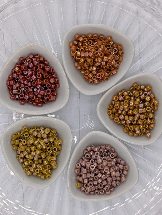 Miyui Delica Opaque Glazed Bead Set | 5 Color Seed Beads | Jewelry Making Kit | 11/0 Premium Seed Beads