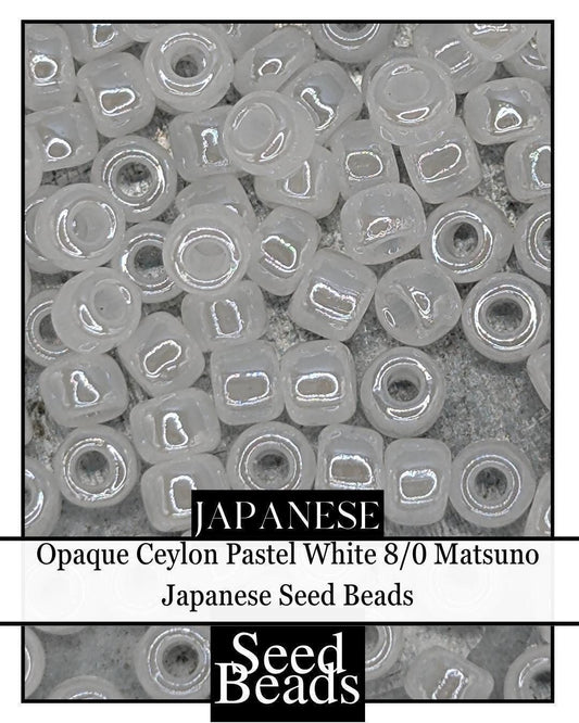 8230SB Opaque Ceylon Pastel White 8/0 (15g pkg)