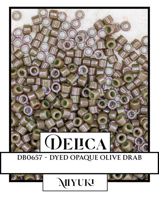 DB0657-Miyuki Delica 11/0:Dark Olive O (D) (7 gram pkg ~1400 Pcs)