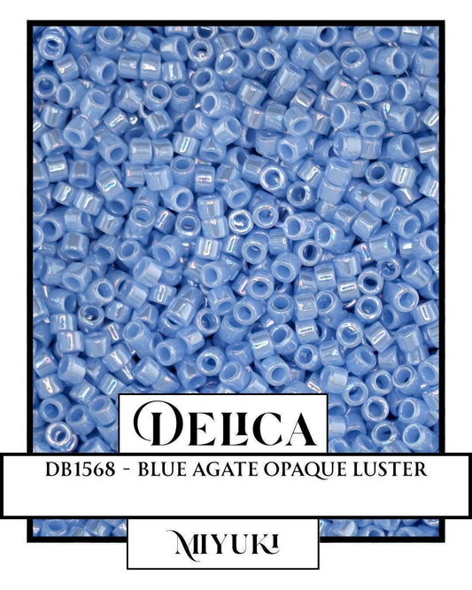 DB1568-Miyuki Delica 11/0:Blue Agate O/L (7 gram pkg ~1400 Pcs)