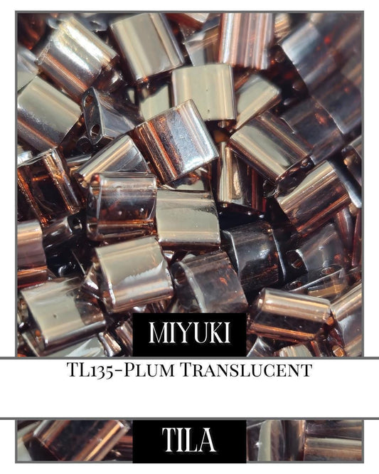 TL0135-Miyuki Tila Beads:PlumT (7.5g pkg)