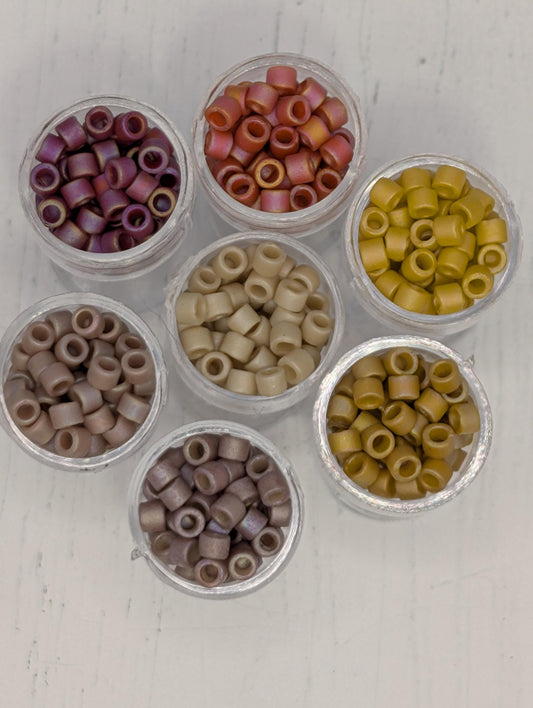 7 Miyuki Delica Size 11/0 Seed Bead Set: Matte Glazed Japanese Glass Seed Beads 7g of ea. color (~1400 beads per 7g)