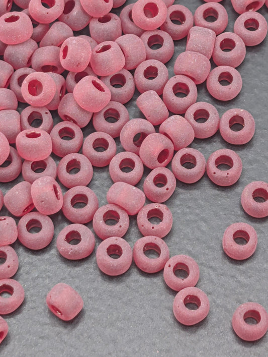8332SB Ruby Red Matte Seed Beads 8/0: Japanese Frosted Spacer Beads