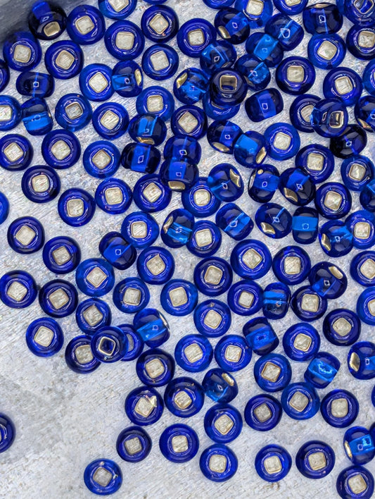 Transparent Sapphire Blue Silver-Lined Size 6/0 15g pkg