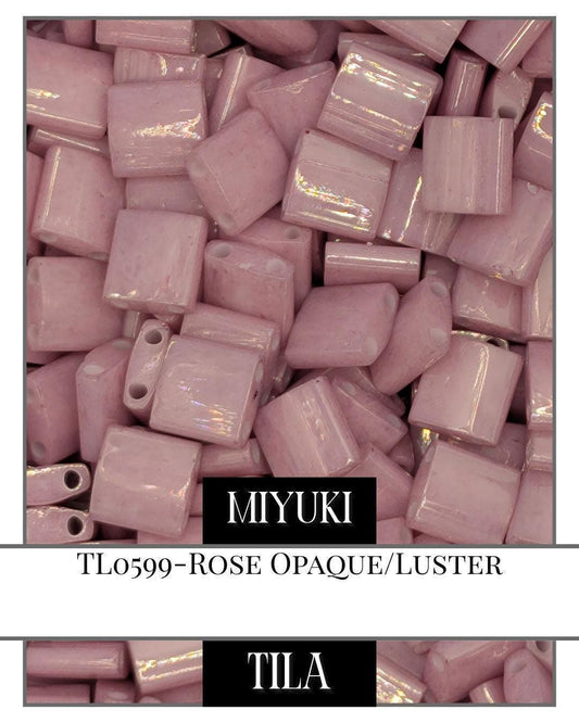 TL0599-Miyuki Tila Beads:Rose O/L (7.5g pkg)