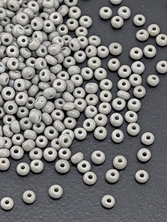 Opaque Gray  | Preciosa Ornela Seed Beads | Size 10/0 | 15g Pkg  ~1425 pcs