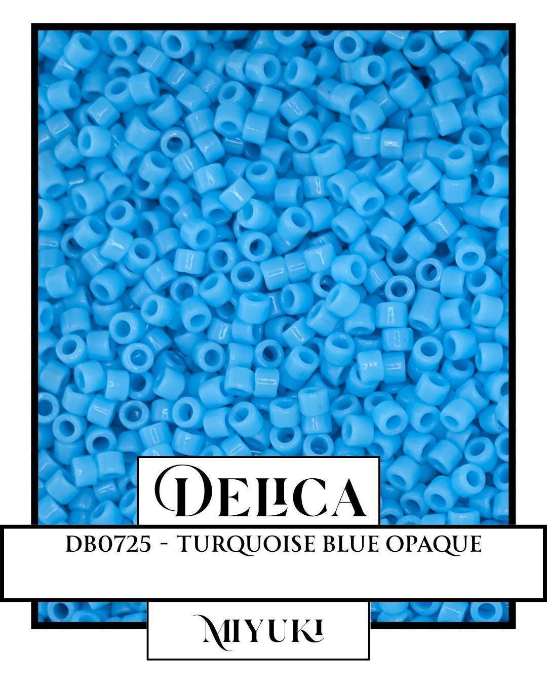 DB0725-Miyuki Delica 11/0:Turquoise Blue O (7 gram pkg ~1400 Pcs)