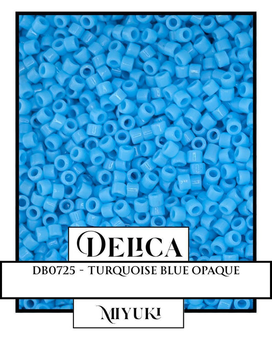 DB0725-Miyuki Delica 11/0:Turquoise Blue O (7 gram pkg ~1400 Pcs)