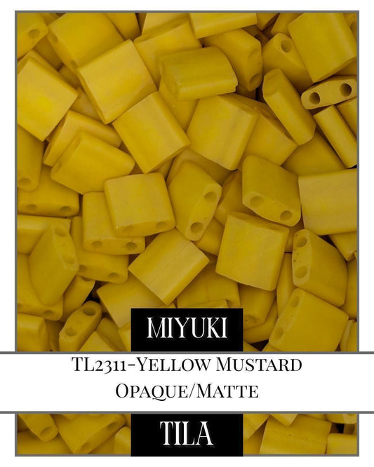TL2311-Miyuki Tila Beads:Yellow Mustard O/MA (7.5g pkg)