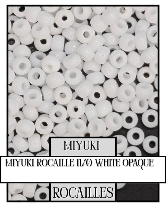 8-0402 Miyuki Rocaille 8/0 | White Opaque 20g