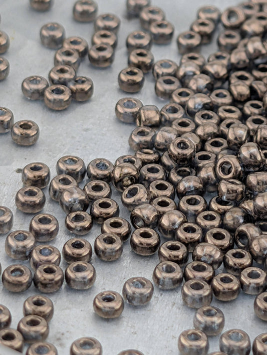 Opaque Brown Iris | Preciosa Ornela Seed Beads | Size 8/0 | 15g Pkg ~630 pcs