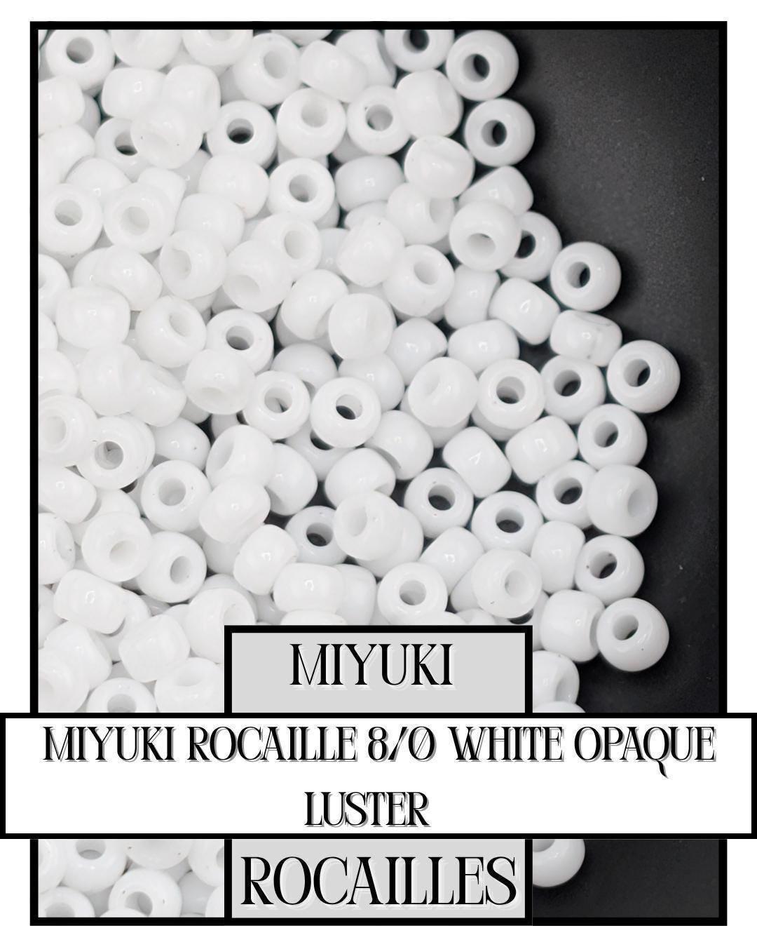 8-0420 Miyuki Rocaille 8/0 | White Opaque Luster 20g
