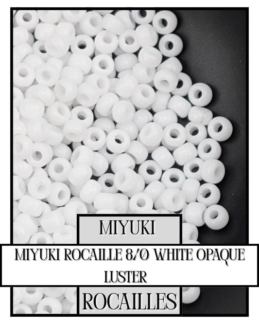 8-0420 Miyuki Rocaille 8/0 | White Opaque Luster 20g