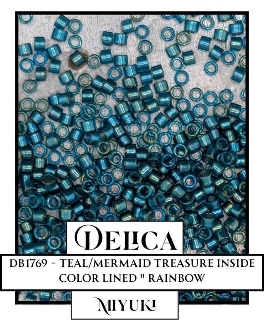 DB1769-Miyuki Delica 11/0:Teal/Mermaid Treasure ICL*/R (7 gram pkg ~1400 Pcs)