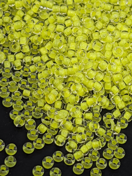 Transparent Neon Yellow ICL Size 11/0 15g pkg