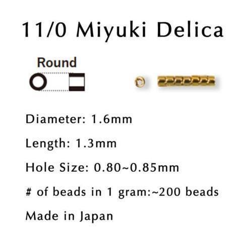 DB0311-Miyuki Delica 11/0:Dark Olive M/MA (7 gram pkg ~1400 Pcs)