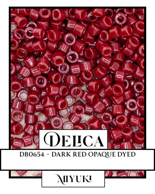 DB0654-Miyuki Delica 11/0:Dark Red O (D) (7 gram pkg ~1400 Pcs)