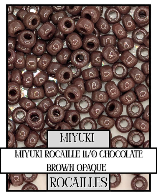 11-0409 Miyuki Rocailles 11/0 | Chocolate Brown Opaque20g