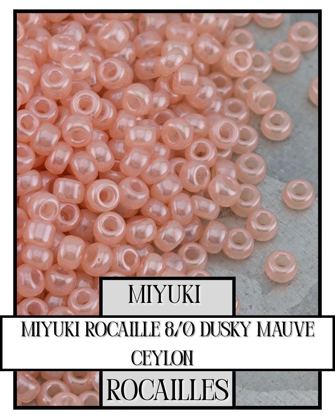 8-0519 Miyuki Rocaille 8/0 | Dusky Mauve C
