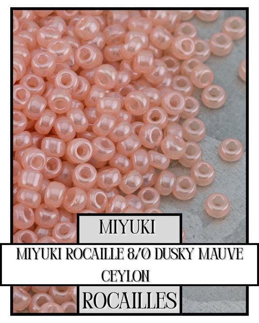 8-0519 Miyuki Rocaille 8/0 | Dusky Mauve C