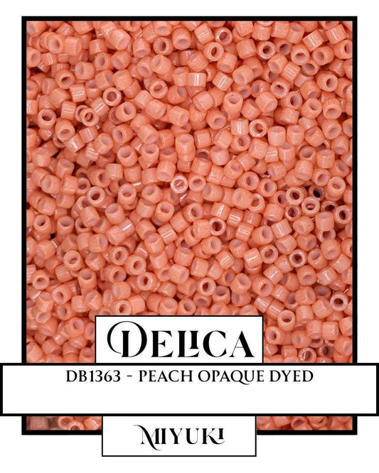 DB1363-Miyuki Delica 11/0:Peach O (D) (7 gram pkg ~1400 Pcs)