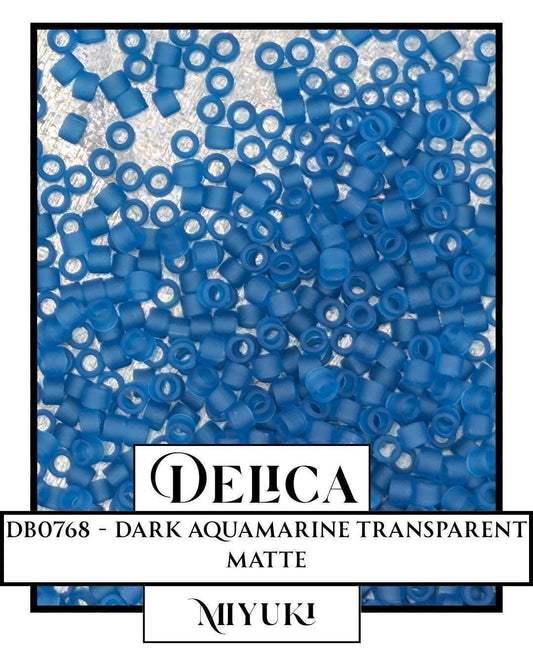 DB0768-Miyuki Delica 11/0:Dark Aquamarine T/MA (7 gram pkg ~1400 Pcs)