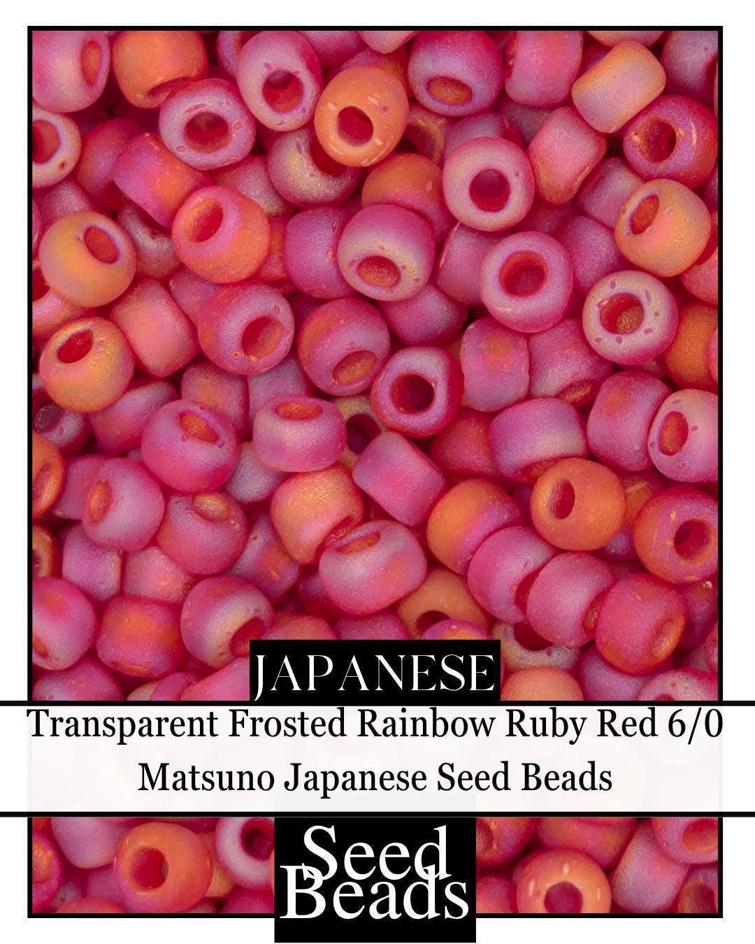 5935SB Transparent Frosted Rainbow Ruby Red 6/0 (15g Pkg)