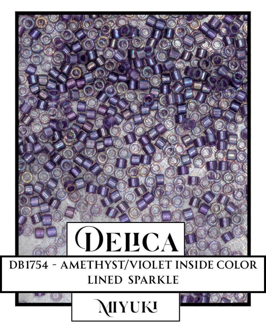 DB1754-Miyuki Delica 11/0:Amethyst/Violet ICL*/R (7 gram pkg ~1400 Pcs)