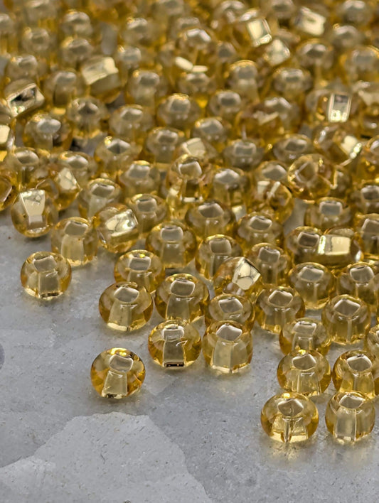 Transparent Light Gold Silver-Lined Size 6/0 15g pkg
