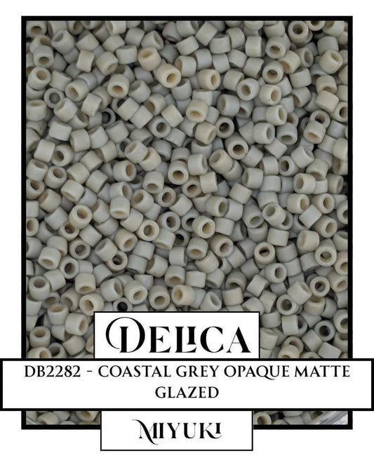 DB2282-Miyuki Delica 11/0:Coastal Grey O/MA/GL (7 gram pkg ~1400 Pcs)