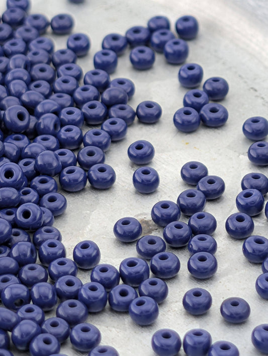 Opaque Cobalt Blue | Preciosa Ornela Seed Beads | Size 8/0 | 15g Pkg ~630 pcs